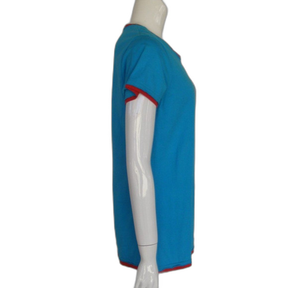 LAZY ONE Sleep Shirt, L, I'm OWL yours!, Blue, Red Ringer trim, Birds, Tree limb - Picture 6 of 9